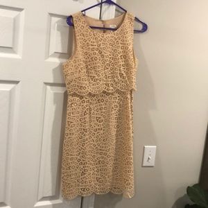 J Crew cream lace dress
